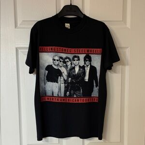 Vintage Rolling Stones Steel Wheels North American Tour 1989 T-Shirt; Sz: M